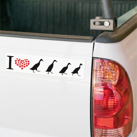I love runner ducks bumpersticker (Op Truck)