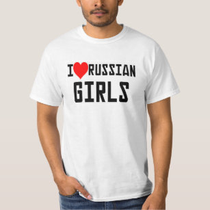 I Love Russian Girls Funny Russia CCCP Humor T-shirt