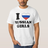 I love Russian Girls T-shirt (Voorkant)