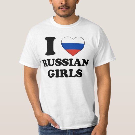 I love Russian Girls T-shirt (Voorkant)
