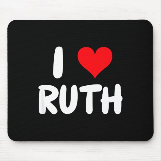 I Love Ruth - Heart - Name  Muismat (Voorkant)