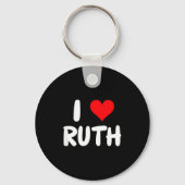 I Love Ruth - Heart - Name Sleutelhanger (Voorkant)
