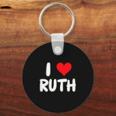 I Love Ruth - Heart - Name  Sleutelhanger (Voorkant)