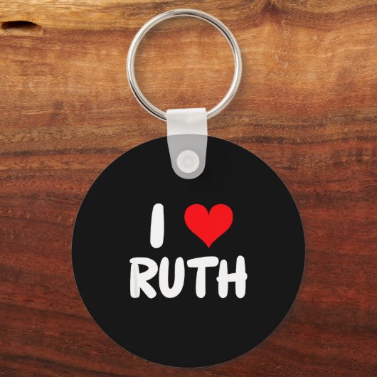 I Love Ruth - Heart - Name  Sleutelhanger (Voorkant)