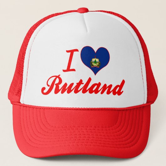I Love Rutland, Vermont Trucker Pet (Voorkant)