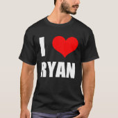 I Love Ryan   Heart T-shirt (Voorkant)