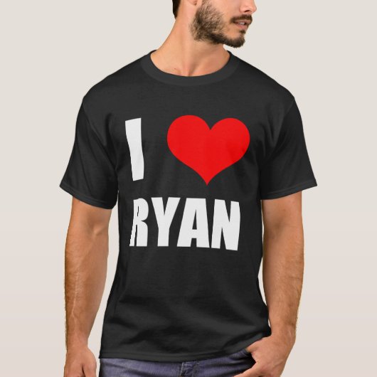I Love Ryan Heart T-shirt (Voorkant)