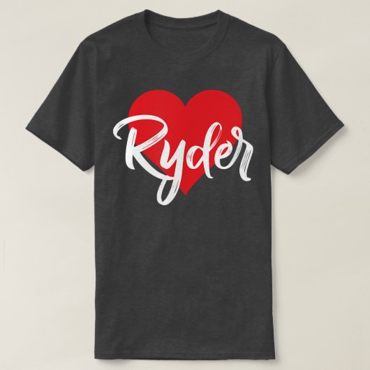 I Love Ryder First Name Tshirt I Heart Named  (Design voorkant)