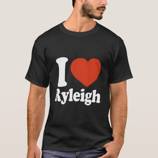 I Love Ryleigh I He Ryleigh Red He T-shirt (Voorkant)