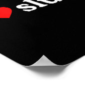 I Love S · I Heart S Y2K esthetisch Poster (Hoek)