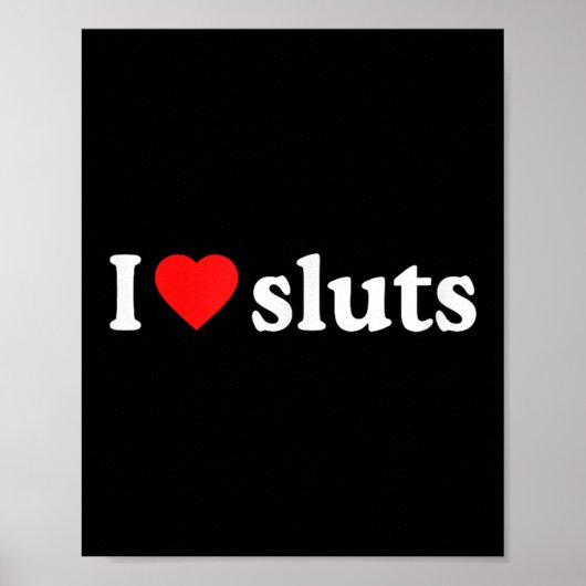 I Love S · I Heart S Y2K esthetisch Poster (Voorkant)