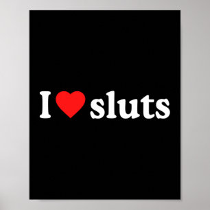 I Love S · I Heart S Y2K esthetische lange mouw Poster