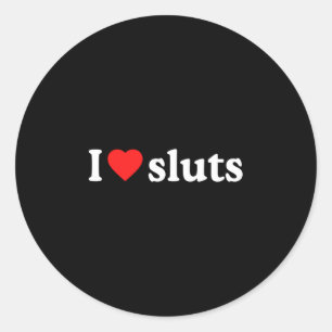 I Love S · I Heart S Y2K esthetische lange mouw Ronde Sticker