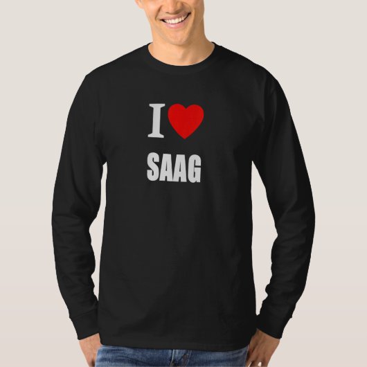 I Love Saag Indian Curry T-shirt (Voorkant)