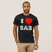 I Love SAB (dos lineas) T-shirt (Voorkant volledig)
