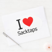 I Love Sacktaps Ovale Sticker (Envelop)