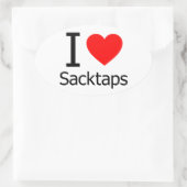 I Love Sacktaps Ovale Sticker (Tas)