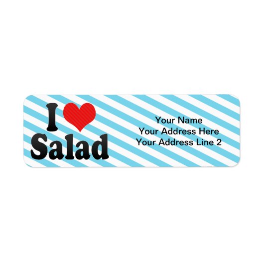I Love Salad Etiket (Voorkant)