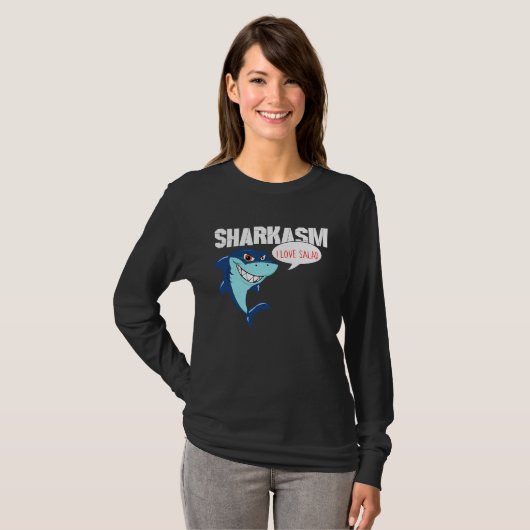I love Salad Funny Sharkasm T-shirt (Voorkant volledig)