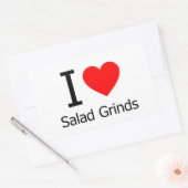 I Love Salad Grinds Rechthoekige Sticker (Envelop)
