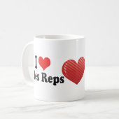 I Love Sales Reps Koffiemok (Voorkant links)