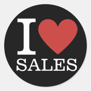 I ❤️ Love Sales (voor medewerkers) Ronde Sticker