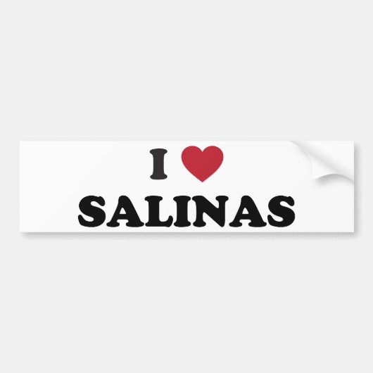 I Love Salinas California Bumpersticker (Voorkant)