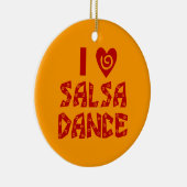 I Love Salsa Dance Custom Danslover Keramisch Ornament (Rechts)