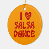 I Love Salsa Dance Custom Danslover Keramisch Ornament (Links)
