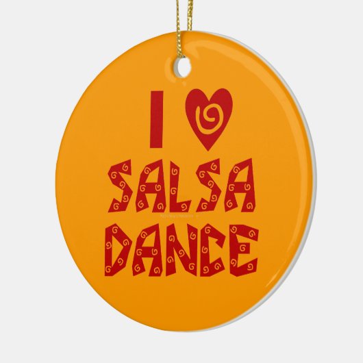 I Love Salsa Dance Custom Danslover Keramisch Ornament (Links)