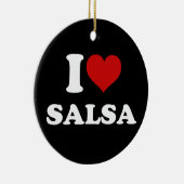 I Love Salsa Keramisch Ornament (Rechts)