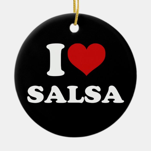 I Love Salsa Keramisch Ornament (Voorkant)