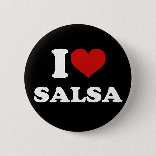 I Love Salsa Ronde Button 5,7 Cm (Voorkant)