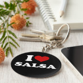 I Love Salsa Sleutelhanger (Zijkant)