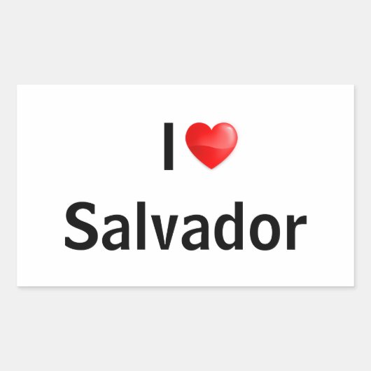 I love Salvador Rechthoekige Sticker (Voorkant)
