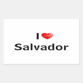 I love Salvador Rechthoekige Sticker