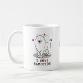 I Love Samoyeds - Cute dog Koffiemok (Links)