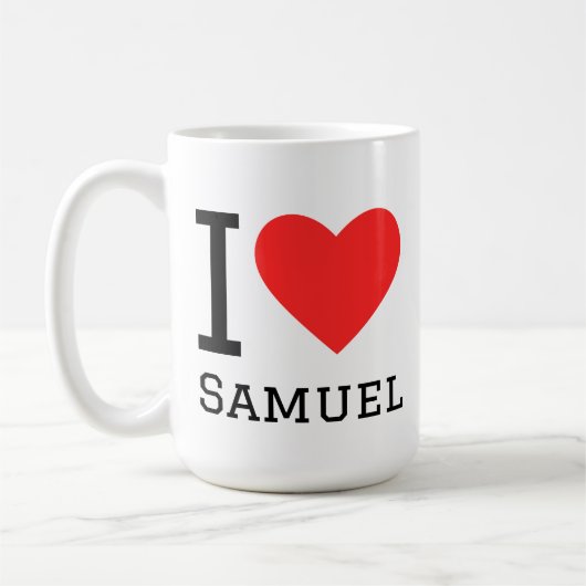 I love Samuel  Koffiemok (Links)