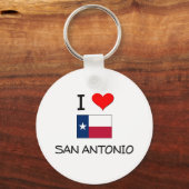 I Love San Antonio Texas Sleutelhanger (Voorkant)