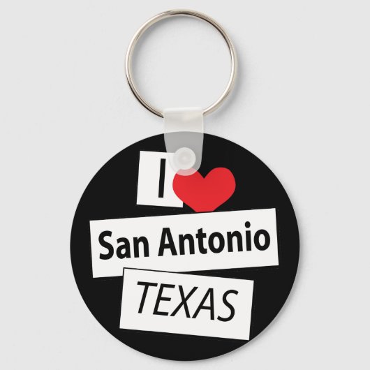 I Love San Antonio Texas Sleutelhanger (Voorkant)