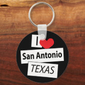 I Love San Antonio Texas Sleutelhanger (Voorkant)