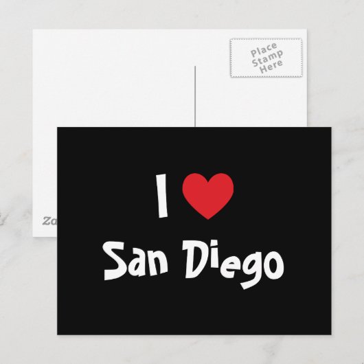 I Love San Diego Briefkaart (Voorkant / Achterkant)