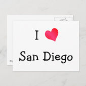I Love San Diego Briefkaart (Voorkant / Achterkant)