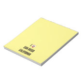 I Love San Diego, California Notitieblok (Linkerzijde)