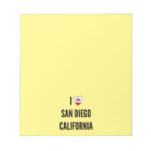 I Love San Diego, California Notitieblok (Voorkant)