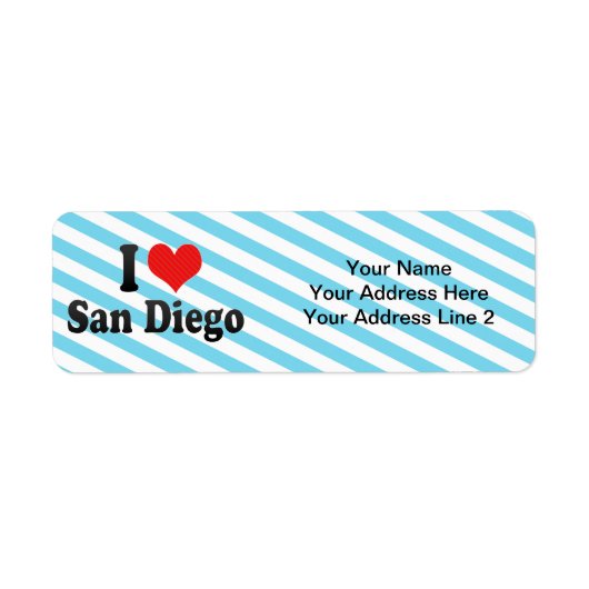 I Love San Diego Etiket (Voorkant)