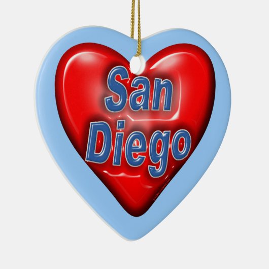 I Love San Diego Keramisch Ornament (Rechts)