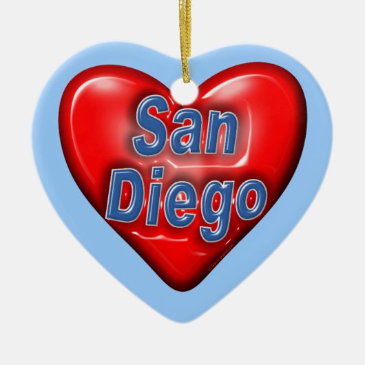 I Love San Diego Keramisch Ornament (Voorkant)