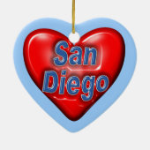 I Love San Diego Keramisch Ornament (Achterkant)