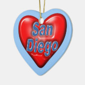 I Love San Diego Keramisch Ornament (Links)